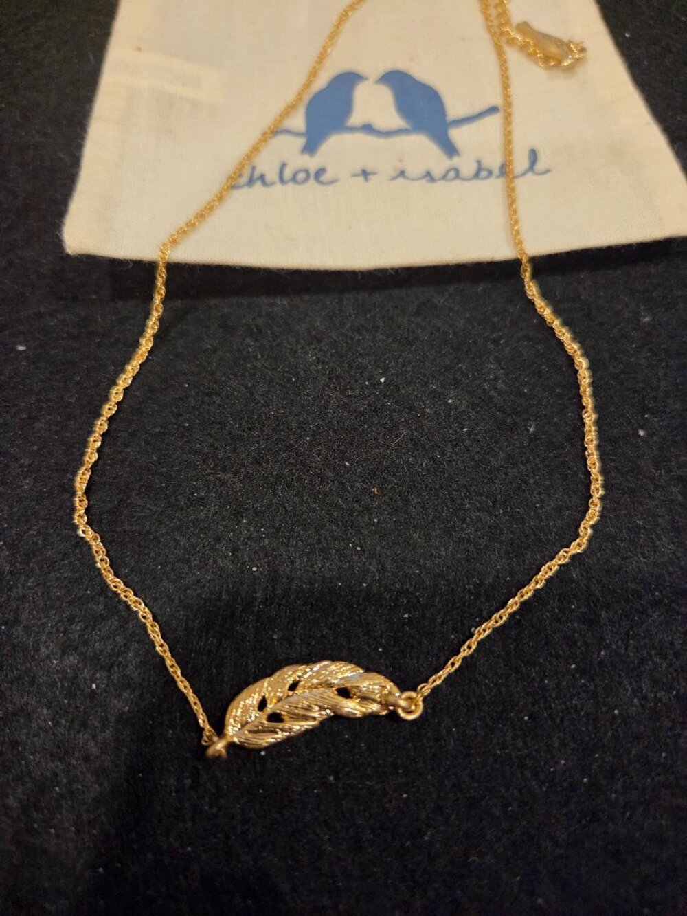 Chloe + Isabel Gold-tone Leaf Pendant Necklace